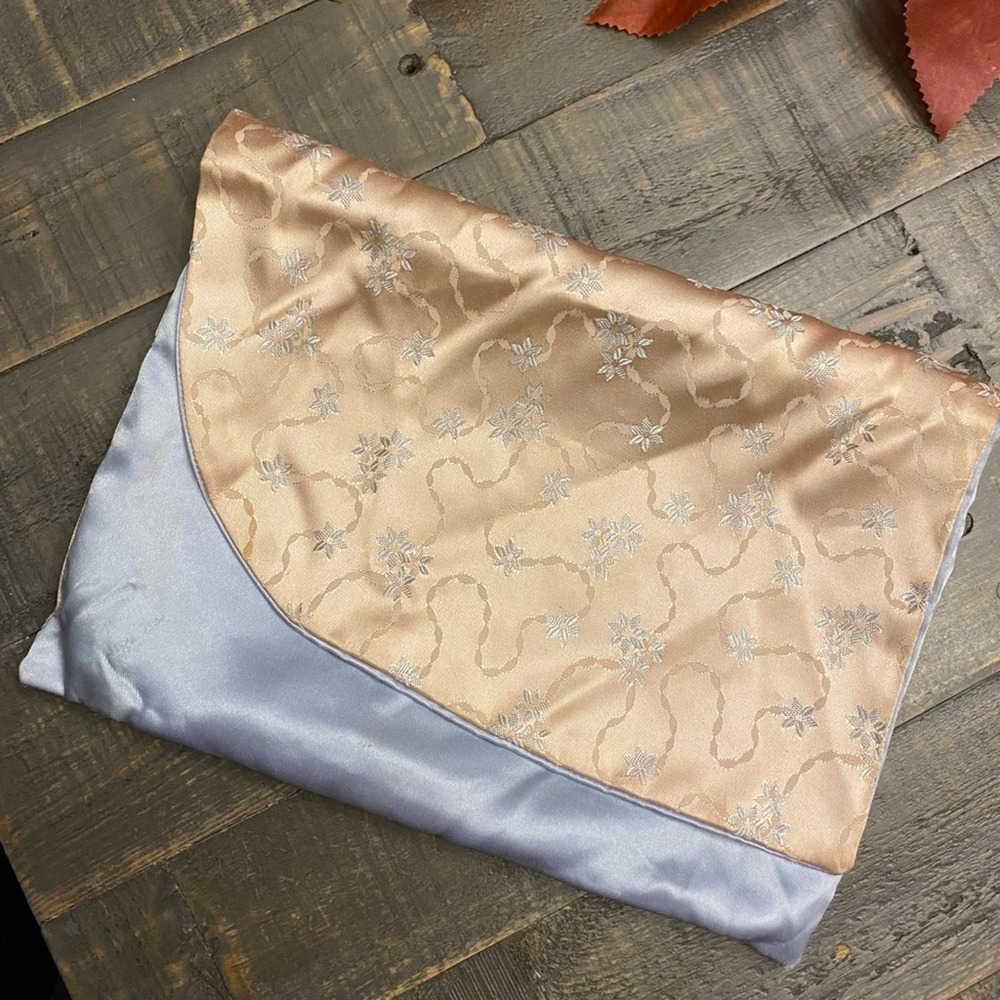 Vintage 1960’s Satin Lingerie Bag or Handkerchief Bag